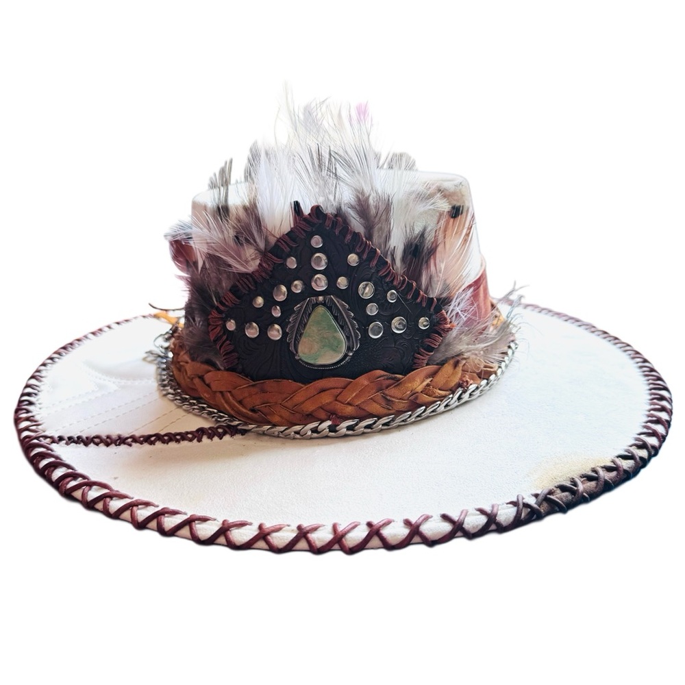 Genuine vintage turquiose custom hat